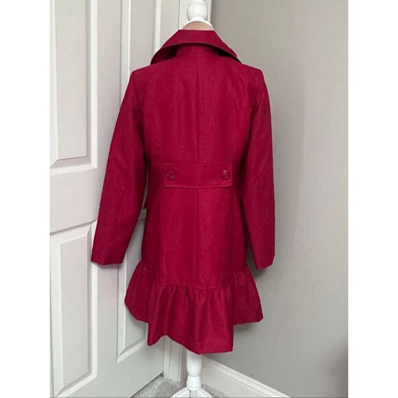 Beautiful Donatella Double Breasted Ruffle Hem Coat - Picture 13 of 15